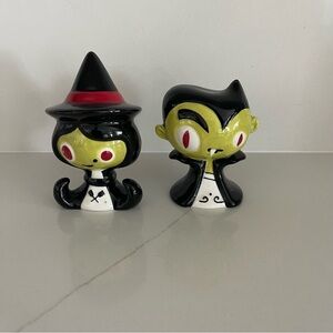 Halloween Witch and Vampire Figurine Set